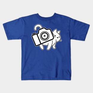 Cat Photographer Aperture Stick It Kids T-Shirt